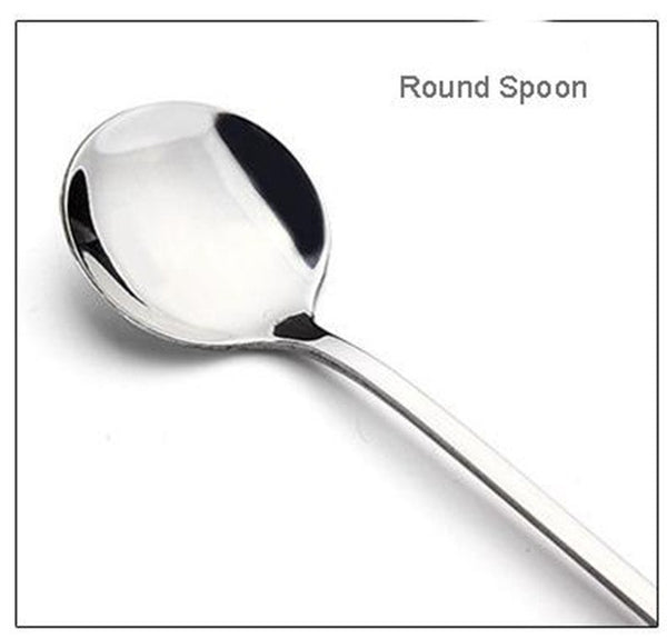 2016 1Pcs High Quality Ice Cream Tea Coffee Kitchen Counter Handled Long Handle Stainless Steel Spoons Flatware Coffee Tableware