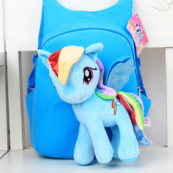 Anime Backpack Cartoon Lovely Little Horse Kindergarten School Bags 3D Poni Unicorn Doll Plush Backpack Toys for Children Gift