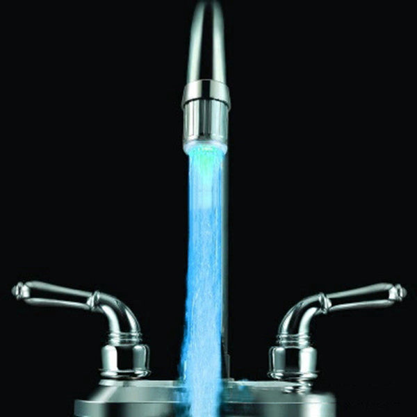 1pcs Single color LED Water Faucet Green Red Blue Light Glow Shower Kitchen Tap TE tools R