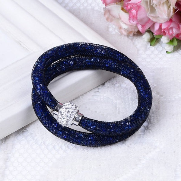 2015 NEW Fashion Jewelry Handmade Crystal Rhinestone Bracelets Women Charm Bangle Wholesale Free Shipping