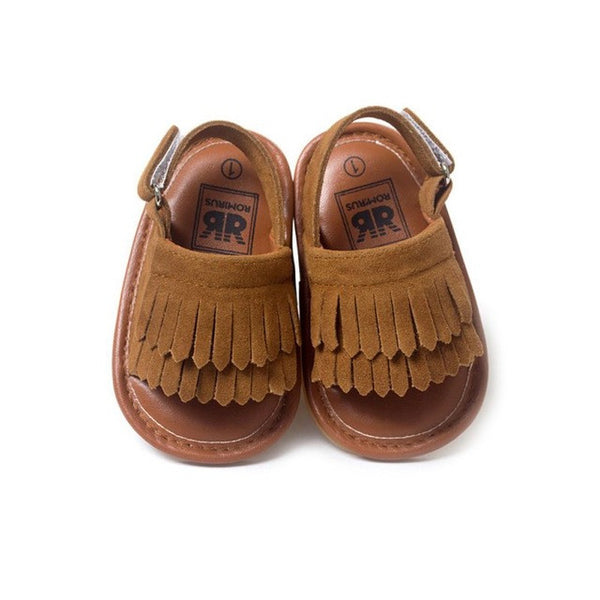 Tassel Infant Baby Girl Shoes Soft Leather Soft Bottom Crib Anti-slip Summer Shoes L07