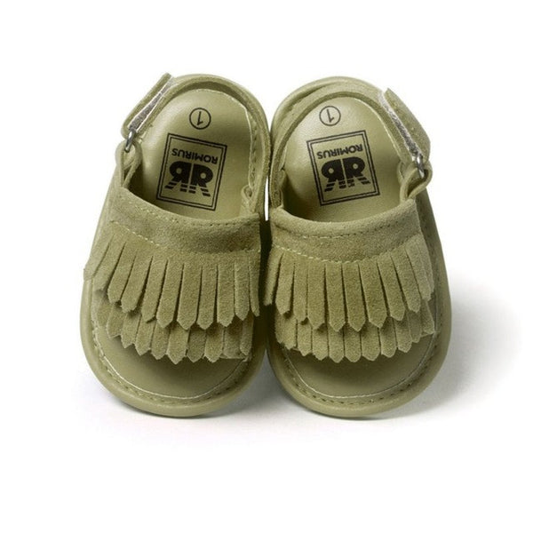 Tassel Infant Baby Girl Shoes Soft Leather Soft Bottom Crib Anti-slip Summer Shoes L07