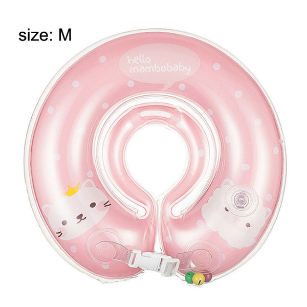 Baby Neck Float Swimming Newborn Baby Swimming Neck Ring with Pump Gift  Mattress Cartoon Pool Swim ring for 0-24month Baby