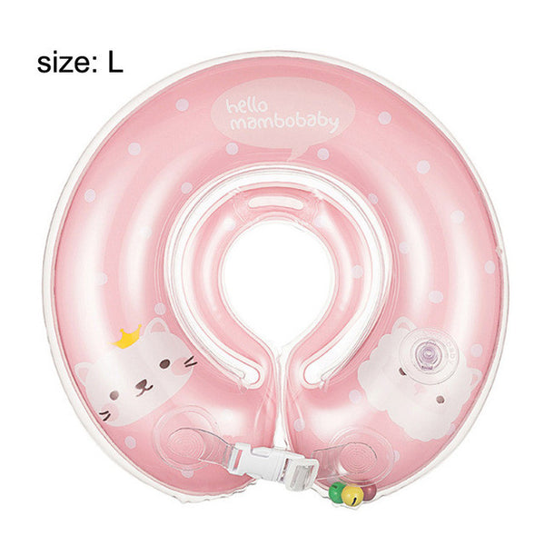 Baby Neck Float Swimming Newborn Baby Swimming Neck Ring with Pump Gift  Mattress Cartoon Pool Swim ring for 0-24month Baby