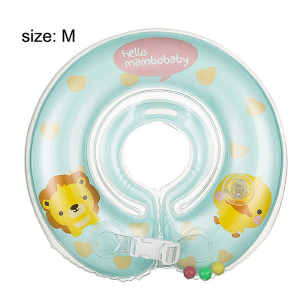 Baby Neck Float Swimming Newborn Baby Swimming Neck Ring with Pump Gift  Mattress Cartoon Pool Swim ring for 0-24month Baby