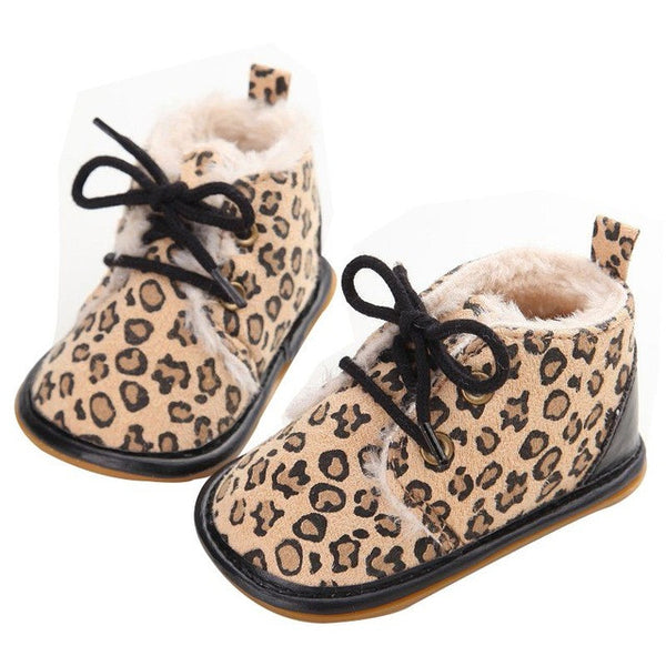 Newborn Boy Girl Lace-up Shoes Frist Walkers Infant Autumn Baby Warm Winter Shoes