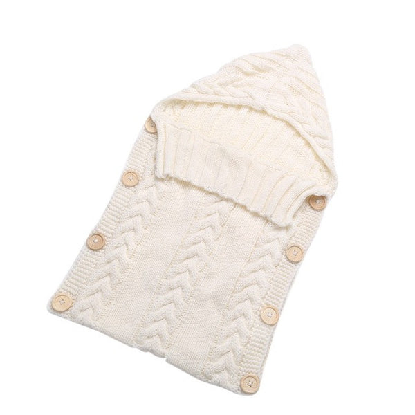 0-12M Baby Wrap Swaddle Envelope For Newborn Kids Toddler Wool Knit Blanket Infant Sleeping Bag Sleep Sack Stroller Wrap