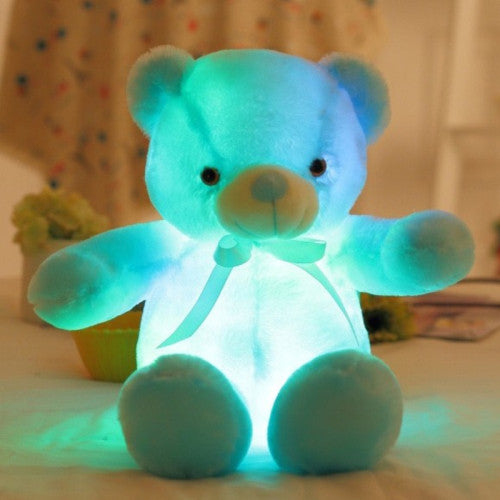 50cm Creative Light Up LED Inductive Teddy Bear Stuffed Animals Plush Toy Colorful Glowing Teddy Bear Christmas Gift for Kids