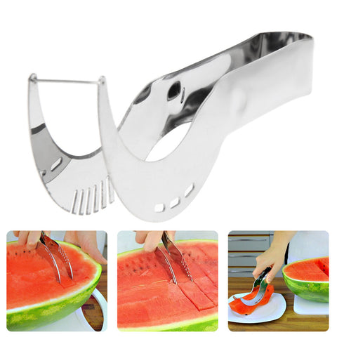 2017 Summer Hottest Sharp Stainless Steel Splitter Watermelon Slicer Corer Useful & Smart Kitchen Gadget Free Shipping ASLT