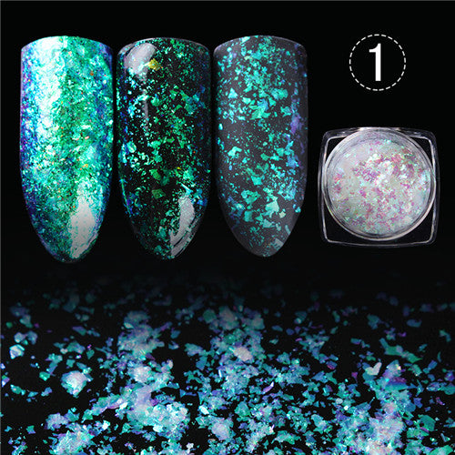 BORN PRETTY Chameleon Nail Sequins Glitter Dust Dazzling Transparent Paillette Manicure Nail Art Glitter Sheet Decorations