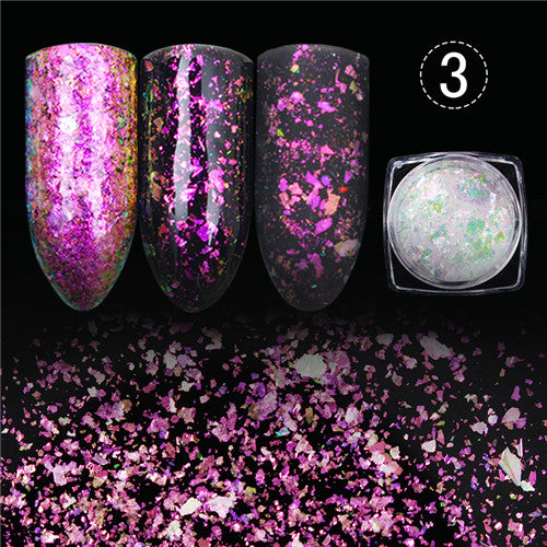 BORN PRETTY Chameleon Nail Sequins Glitter Dust Dazzling Transparent Paillette Manicure Nail Art Glitter Sheet Decorations