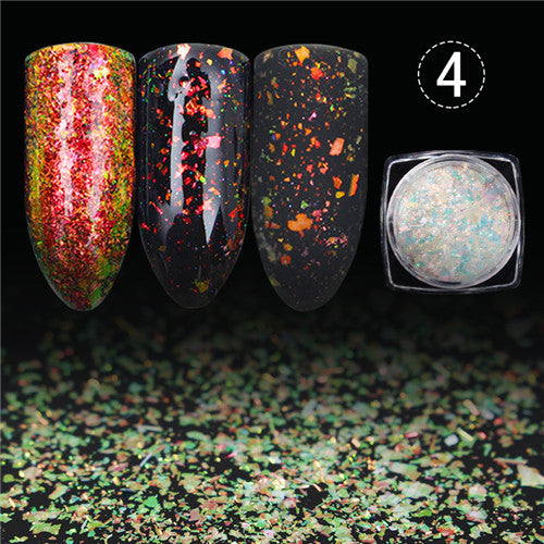 BORN PRETTY Chameleon Nail Sequins Glitter Dust Dazzling Transparent Paillette Manicure Nail Art Glitter Sheet Decorations