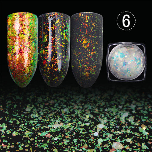 BORN PRETTY Chameleon Nail Sequins Glitter Dust Dazzling Transparent Paillette Manicure Nail Art Glitter Sheet Decorations