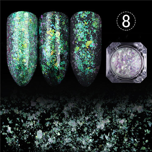 BORN PRETTY Chameleon Nail Sequins Glitter Dust Dazzling Transparent Paillette Manicure Nail Art Glitter Sheet Decorations