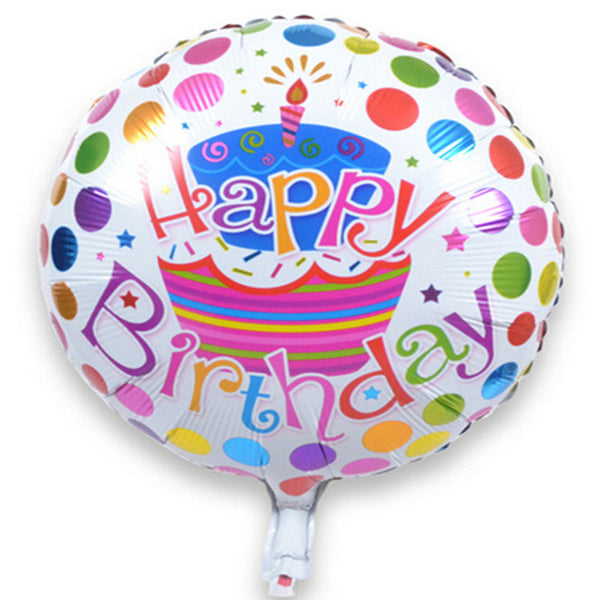 The new 18-inch round Happy Birthday balloons holiday party decoration balloon toys for children wholesale