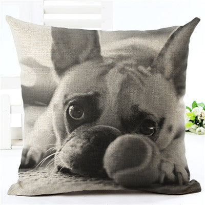 Hot Sale Angel Bull Terrier Cushion Covers Dog Pet 45x45cm Soft Material Pillow Cases For Kids Baby Girl Boy Bedroom Decor