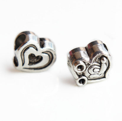 Free Shipping 1Pcs Big Hole Silver Beads Cute Mickey Charms Fits Diy Pandora Charms Bracelet Jewelry Wholesale Beads