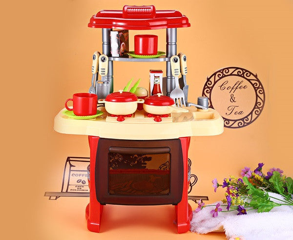 Kids Kitchen set children Kitchen Toys Large Kitchen Cooking Simulation Model Play Toy for Girl Baby