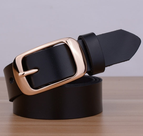 Factory Direct Quality Assurance Best Price New Fashion Cowskin Leather Women Belt Brief  Women Strap Designer Casual Belt