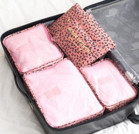 6PCS/Set High Quality Oxford Cloth Travel Mesh Bag  Luggage Organizer Packing Cube Organiser Travel Bags