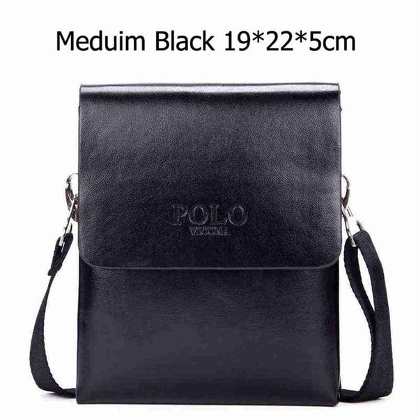 VICUNA POLO Hot Sell Brand Solid Double Pocket Soft Leather Men Messenger Bag Small 2 Layer Mens Travel Bag Mens Bag For Phone
