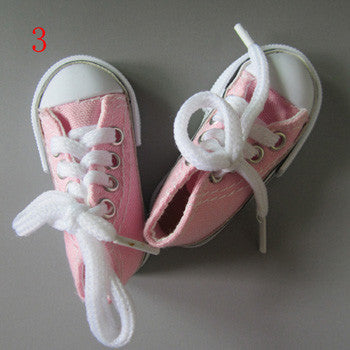 Assorted Colors 7.5cm Canvas Shoes For BJD Doll Toy,1/4 Mini Doll Shoes for 16 Inch Sharon doll Boots