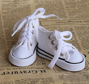 Assorted Colors 7.5cm Canvas Shoes For BJD Doll Toy,1/4 Mini Doll Shoes for 16 Inch Sharon doll Boots