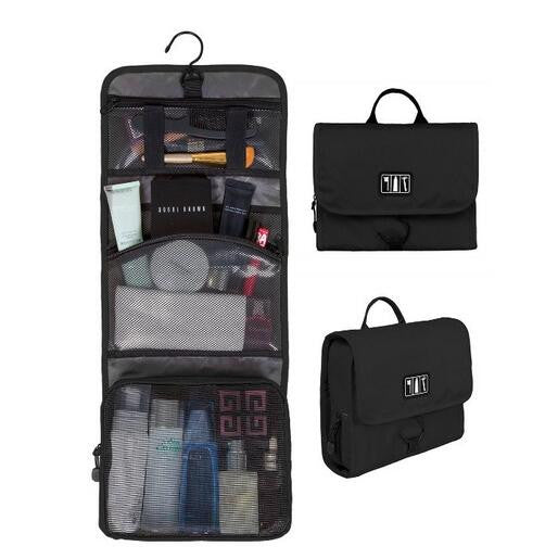 BAGSMART Waterproof  Travel Toiletry Bag With Hanger Cosmetic Packing Organizer Wash Bag Makeup Bag Pack Your Luggage Suitcase