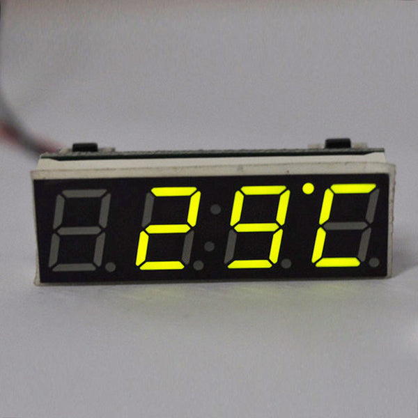 12V 24V Car Auto Digital Led Electronic Time Clock + Thermometer + Voltmeter Three Colors For Choose