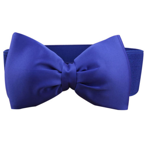 2017 New Arrival Fashion Women Lady Bowknot Stretch Elastic Bow Wide Stretch Buckle Waistband Waist Belt