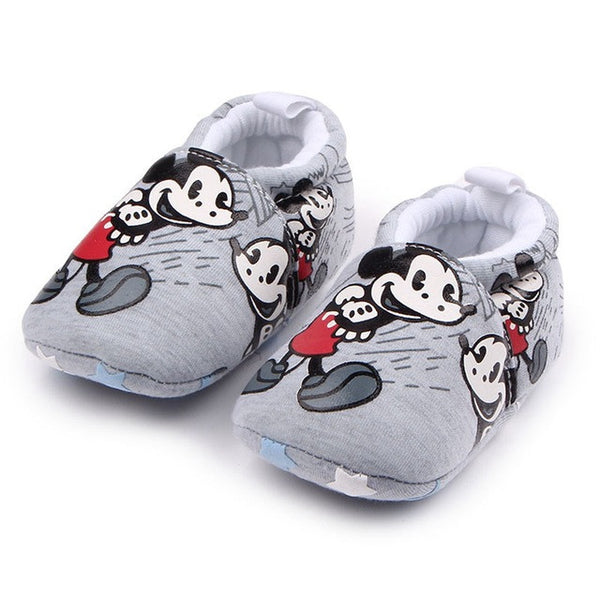 Brand Baby Girl Shoes Cartoon Minnie Loafers Newborn Crib Shoes Infant Toddler Slippers Unisex Casual Prewalker Fashion Footwear