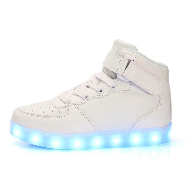 2016 7 Colors Children's Fashion USB Rechargeable LED Light Shoes/Autumn Kids Luminous Sneakers for Boys and Girls Free Shipping