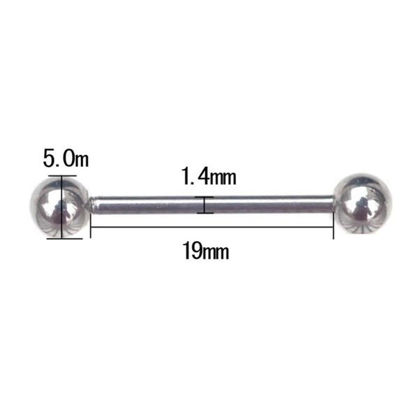 2 Pieces 316L Stainless Steel Barbell 18G Labret Ring Ear Nail Rings Tongue Nipple Bar Ring Barbell Earring Body Piercing