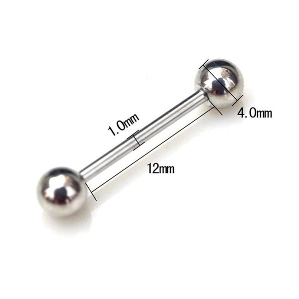 2 Pieces 316L Stainless Steel Barbell 18G Labret Ring Ear Nail Rings Tongue Nipple Bar Ring Barbell Earring Body Piercing