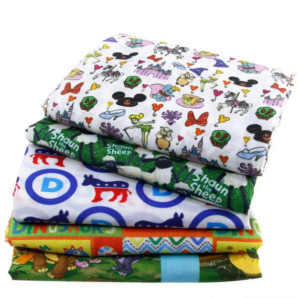 50*145cm animal patchwork printed Polyester&cotton fabric for Tissue Kids Bedding home textile for Sewing Tilda Doll,1Yc421