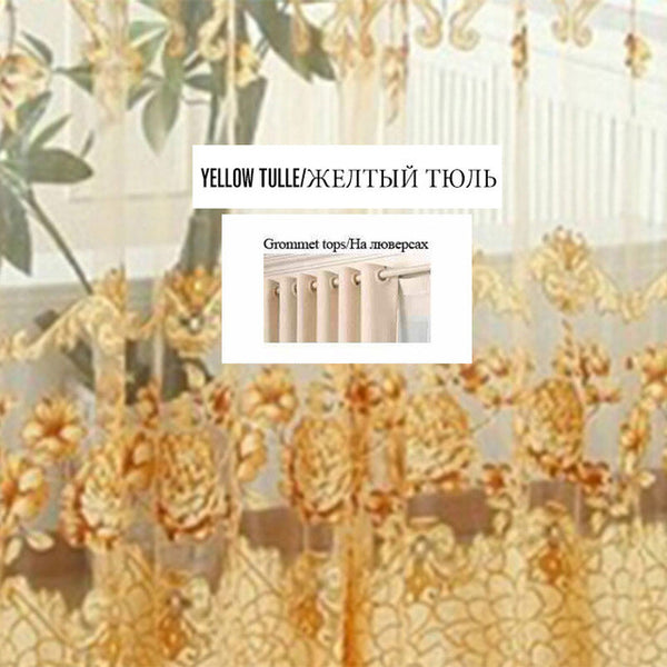 Best home decor floral drapes window blackout curtains for living room the bedroom modern tulle curtains window treatment blinds