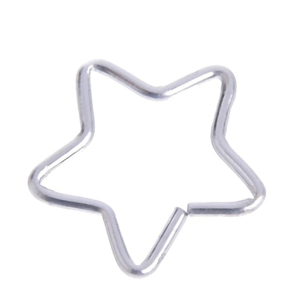 1PC Heart/Star Shaped Tragus Piercings Hoop Helix Cartilage Tragus Daith Ear Studs Lip Nose Rings Piercing Silver Jewelry