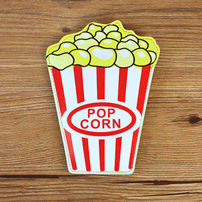 2016 Creative Cute Cartoon Coin Purse Key Chain For Girls Leather Icecream Cake Popcorn Kids Zipper Change Wallet Card Holder