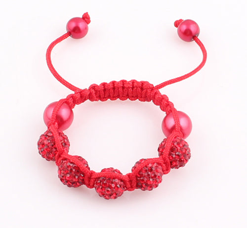 Baby Kids Shamballa Bracelet Pave Crystal Disco Ball Candy Beads Friendship Children Bracelets  Nice Gift for Children kids ZB76
