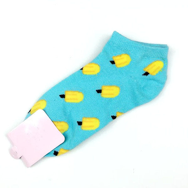 New Cute 11  fruit color love candy color cotton sock summer style women's socks women's thin sock slippers ws85 1pair=2pcs