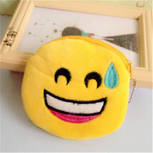 Cute Mini Change Coin Purses for Kids Smile Face Bag Women Plush Purse Lady fashion Children Wallets Pouch Girls Handbag Bolsa