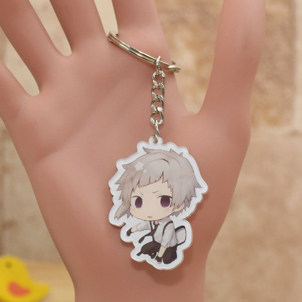 Anime Bungou Stray Dogs Atsushi Nakajima  acrylic Keychain Action Figure 6 Styles Pendant  Key Accessories WHYQ001 LTX1