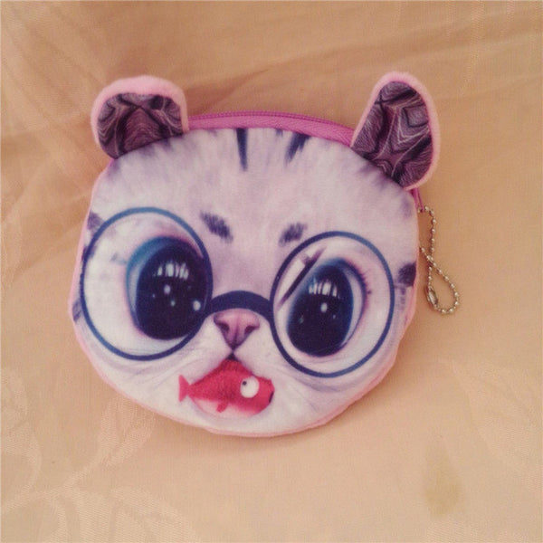 Cartoon Animal Coin Purse Girls Plush Mini Change Wallets Women Key Bag 2017 Newest monedero Children Kid Cute Gift bolsa moeda