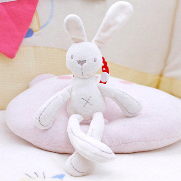 cute Baby Crib Stroller Toy Rabbit Bunny Bear Soft Plush infant Doll Mobile Bed Pram kid Animal Hanging Ring Ring Color Random