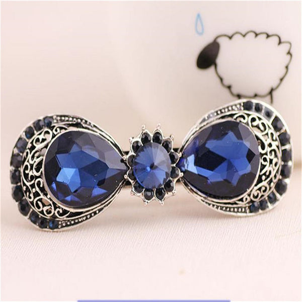 haimeikang New Hot Fashion Women Girl Cute Colorful Shinning Crystal Rhinestones Bows Hairpin Flower Hair Clip Jewelry Wholesale