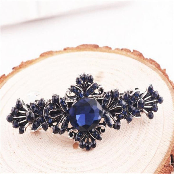 haimeikang New Hot Fashion Women Girl Cute Colorful Shinning Crystal Rhinestones Bows Hairpin Flower Hair Clip Jewelry Wholesale