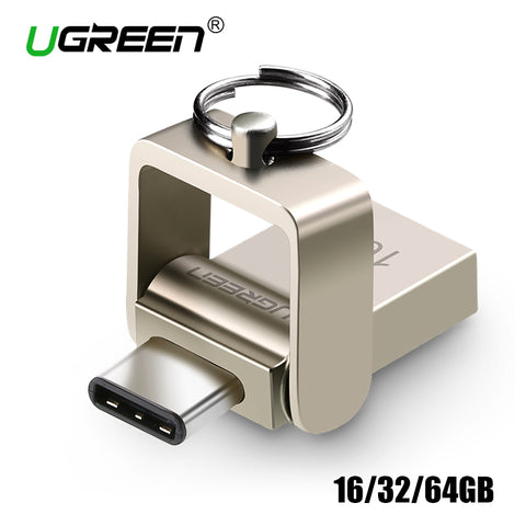 Ugreen USB Flash Drive 32GB OTG Metal USB 3.0 Pen Drive Key 64GB Type C High Speed pendrive Mini Flash Drive Memory Stick 16GB