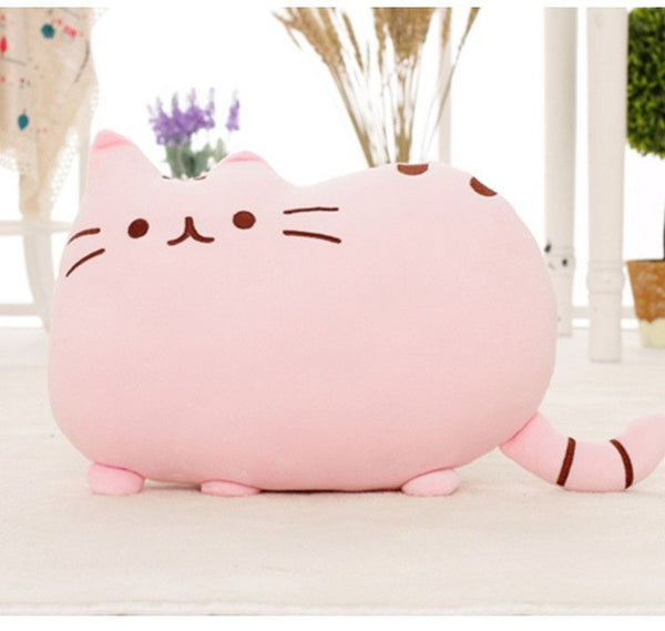 40cm 5Styles Kawaii Biscuits Cats Cute Stuffed Animal Plush Toys Dolls Pusheen Shape Pillow Cushion for Kid Home Decoration