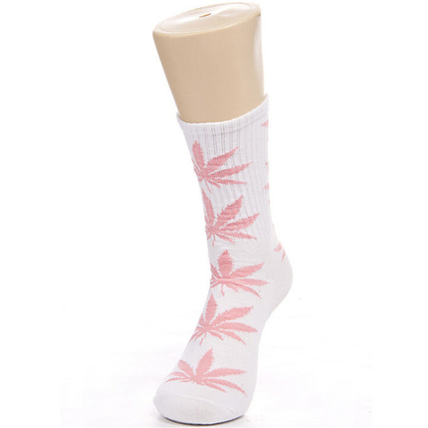 Hot Selling Harajuku Hiphop Maple Leaf Sock Hemp Cotton Hose Long Skateboard Hip Hop Socks