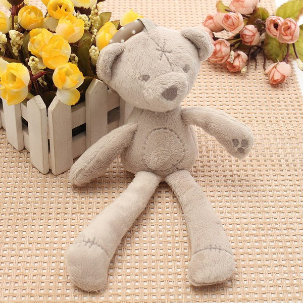 Infant Baby Cute Cartoon Rattle Soft Plush Rabbit Bear Baby Bed Stroller Hanging Bell Plush Toy Doll Funny Mobile Wind Toys